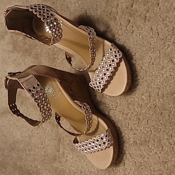 Yellow Box Wedge Sandals - Picture 2 of 8